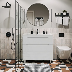 Vivon Тумба с раковиной Shelly 90 белая – фотография-3